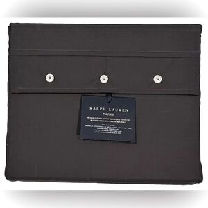 $200 NEW RALPH LAUREN HOME KING FLAT SHEET ORGANIC PERCALE LOFT GRAY